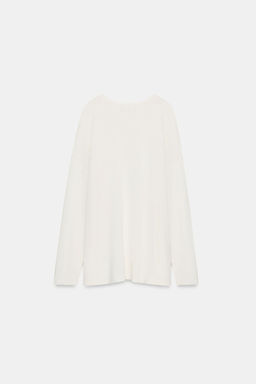 JERSEY OVERSIZE PUNTO FINO / Blanco - Zara фото 7
