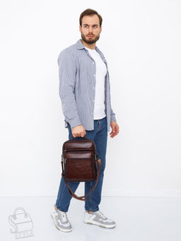 Сумка мужская кожаная 7905-4 brown Fuzhinino