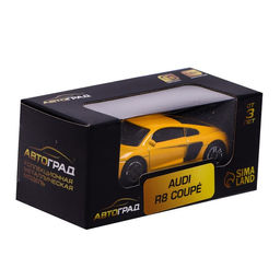 Машина металлическая AUDI R8 COUPE, 1:64, цвет жёлтый - Автоград фото 4