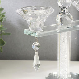 Стеклянный подсвечник на 3 свечи «Цветочные бутоны», 18×19.5×7 см