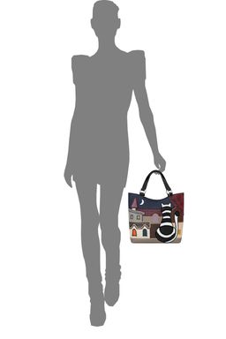 Сумка с аппликацией ДС-189-160 черный - Protege фото 4