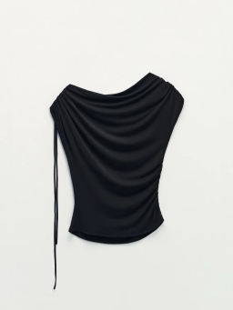 Асимметричная футболка из модала / Zarina