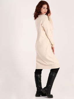 Вязаное платье женское теплое зимнее - Almond фото 9