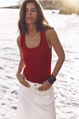 WIDE STRAP POLYAMIDE VEST TOP - Zara фото 13