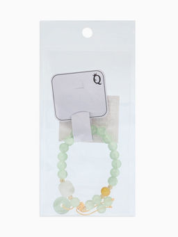 Цена за 2 шт. Браслет-оберег «Нефрит» кварц, №8, d=6 см, зелёный