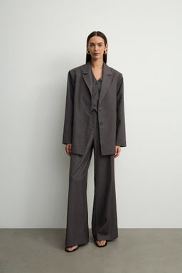 Брюки из костюмной ткани со складками