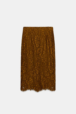 ZW COLLECTION LIMITED EDITION LACE MIDI SKIRT - Zara фото 7