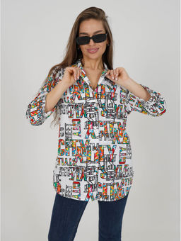 Жанетта туника женская (полоса синий) - Lovetex фото 35