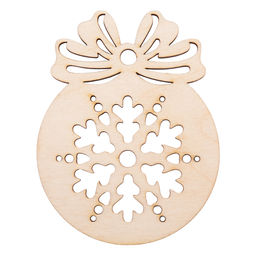 Заготовка для декорирования Mr. Carving ВД-1199 Подвеска фанера 7 х 9 х 0.3 см Шар резной №1 (7х9см.)  фото 2