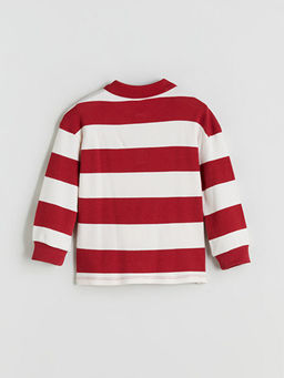 Polo Yaka ?izgili Erkek ?ocuk Sweatshirt