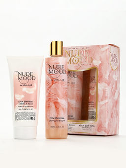 Подарочный набор NUDE MOOD, гель для душа 250 мл и крем для тела 200 мл, аромат вишни, сакуры и асаи, URAL LAB  фото 2