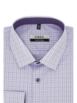 Сорочка мужская длинный рукав GREG 725/238/0078/ZN/1p STRETCH