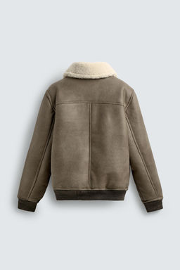 DOUBLE-FACED FAUX LEATHER JACKET - Zara фото 9