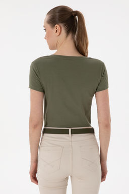 Kad_n Koyu Haki Basic Ti__rt Sepette S_rpriz _ndirim - U.s. polo assn фото 5