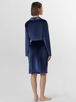 Халат женский синий велюровый - Mark formelle фото 2
