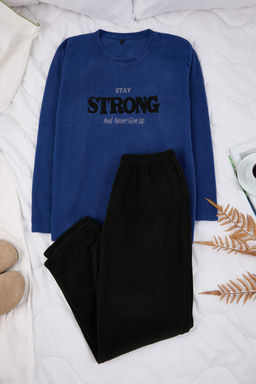 Indigo Regular Kesim Slogan Nak?sl? Polar/K?sl?k Pijama Tak?m? TMNAW26PT00038