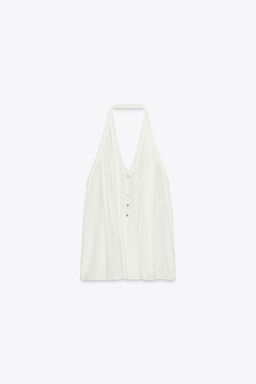OPEN-BACK HALTER TOP - Zara фото 12