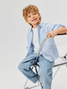 ACOOLA / Сорочка верхняя детская для мальчиков Morenio голубой фото 4