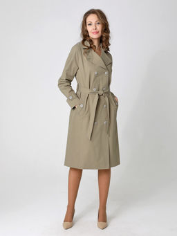 24134 Плащ оливковый - Dizzyway фото 3