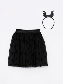 Beli Lastikli Desenli K?z ?ocuk Etek ve Ta? - Waikiki фото 2