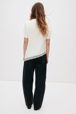 Camiseta con ribete de encaje - H&m фото 6