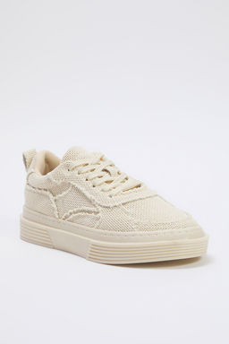 Trendyol Shoes Bej Dokulu Orgu Desenli Bagc?kl? Kad?n Retro Spor Ayakkab? TAKSS25SN00037 - Trendyolmilla фото 6