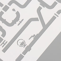 Пластиковый трафарет для творчества «Трубы», шаблон, 15×15 см