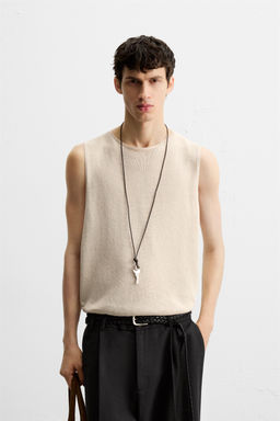 RELAXED FIT KNIT TANK TOP - Zara фото 2