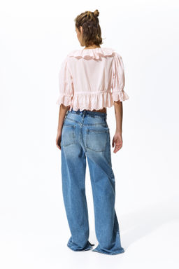 Blusa de algod?n con bordado ingl?s - H&m фото 4