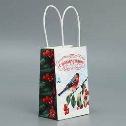 Пакет крафтовый Зимушка, 15 10 6 см - Дарите счастье фото 2