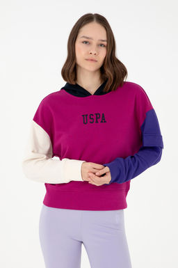 Женский свитшот цвета фуксии Неожиданная скидка в корзине