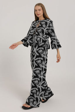 Ac?k Haki Nak?sl? Genis Paca Pantolon TWOSS25PL00129 - Trendyolmilla фото 7