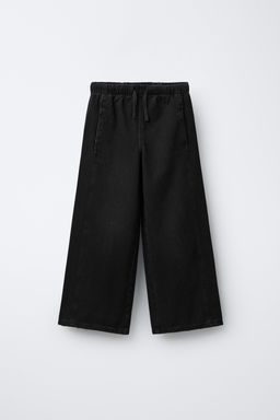 WIDE-LEG JEANS WITH DRAWSTRINGS