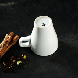 Кружка керамическая Доляна Coffee break, 300 мл, цвет белый  фото 6