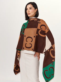 в составе ШЕРСТЬ  и КАШЕМИР Большой, мягкий, теплый  двусторонний палантин - Tantino фото 2