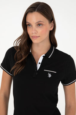 Женская черная футболка Неожиданная скидка в корзине - U.s. polo assn фото 2