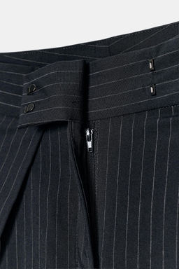 ZW COLLECTION WIDE-LEG PINSTRIPE TROUSERS - Zara фото 8