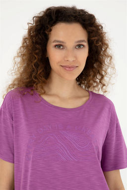 U. S. Polo Assn / Женская фиолетовая футболка с круглым вырезом - U.s. polo assn фото 2