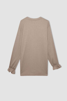 Туника стандартного кроя с длинными рукавами - Defacto фото 3