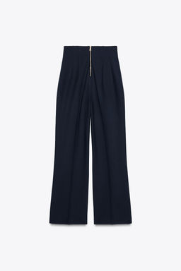 ZW COLLECTION HIGH-WAIST ZIP TROUSERS - Zara фото 4