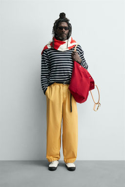 PANTAL?N RELAXED FIT ALGOD?N AARON LEVINE X ZARA / Amarillo claro