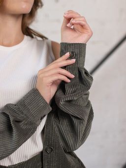 вельветовая рубашка 990-0579 - Трика фото 7