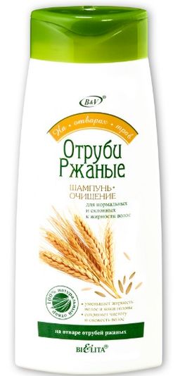 Белита На отварах трав Шампунь Очищение ОТРУБИ РЖАНЫЕ д/норм. и склон. к жирн. вол.(480мл).15