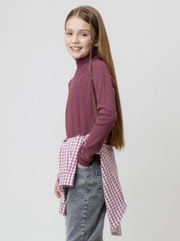 КР 302886/бордовый 1411 к653 джемпер (водолазка) для дев - Crockid фото 4