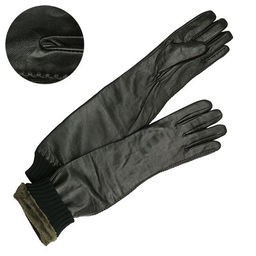 Перчатки женские длинные с воротником подкладка плюш