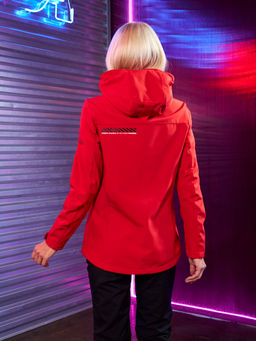 Женская мембранная куртка виндстоппер на флисе Azimuth Сияние 124/23983_711 Красный  фото 4