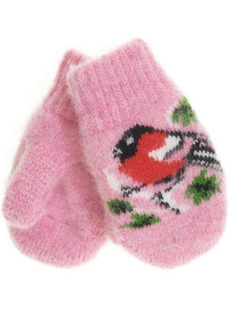 Варежки детские круговые "Снегирь на ветке" 0101-5