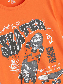 Bask?l? Erkek ?ocuk Pijama Tak?m?