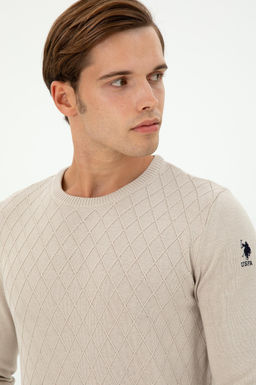 Erkek Slim Fit Bisiklet Yaka Ta_ Kazak - U.s. polo assn фото 2