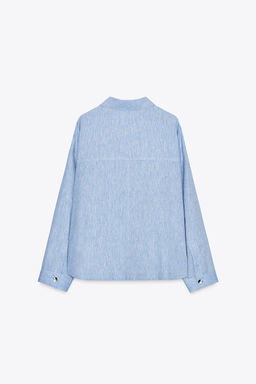 LINEN BLEND OVERSHIRT - Zara фото 9